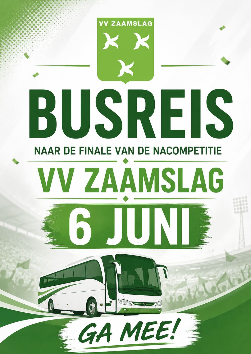 Bus naar de finale van de nacompetitie