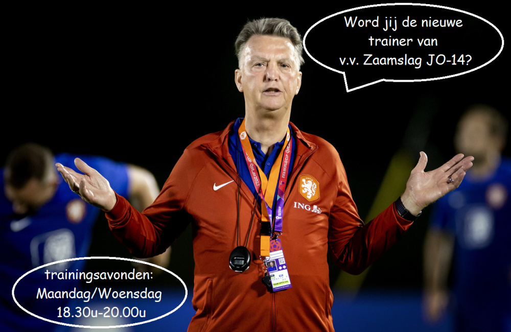 Word jij onze nieuwe jeugdtrainer van de JO-14?