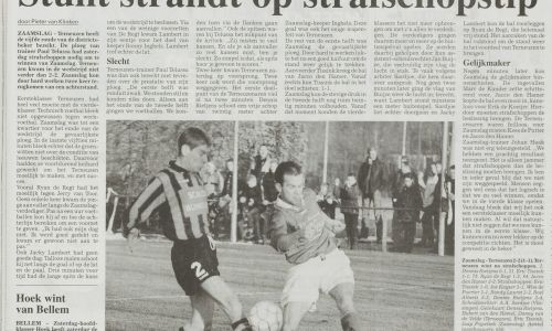 Voorbeschouwing bekerduel VVT tegen VVZ dd 18-10-2025