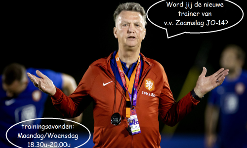 Word jij onze nieuwe jeugdtrainer van de JO-14?