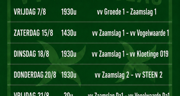 Schema voorbereiding