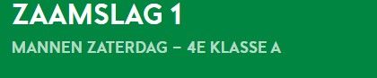 Indeling eerste elftal 2025-2026